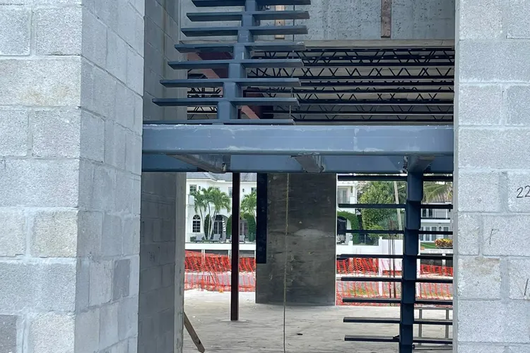 Floating stair and mezzanine work