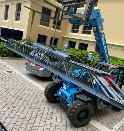 Steel delivery and site staging